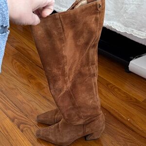 Sam Edelman Tan Suede Over the Knee Boots